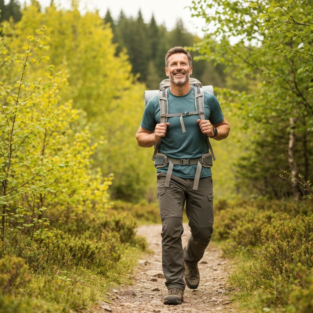 Man enjoying active outdoor lifestyle